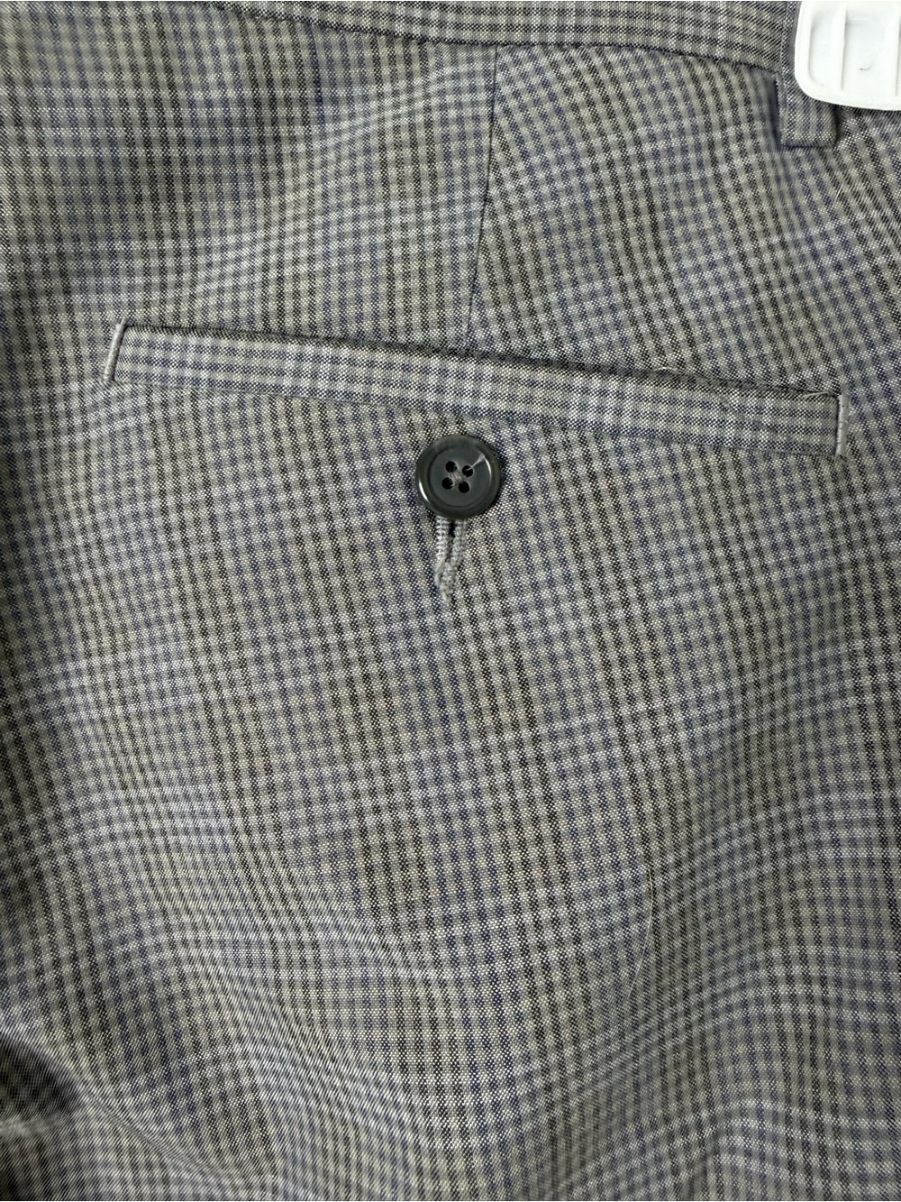 Calvin Klein Grey Plaid Wool Blend Dress Pants 32x32 - Picture 7 of 10